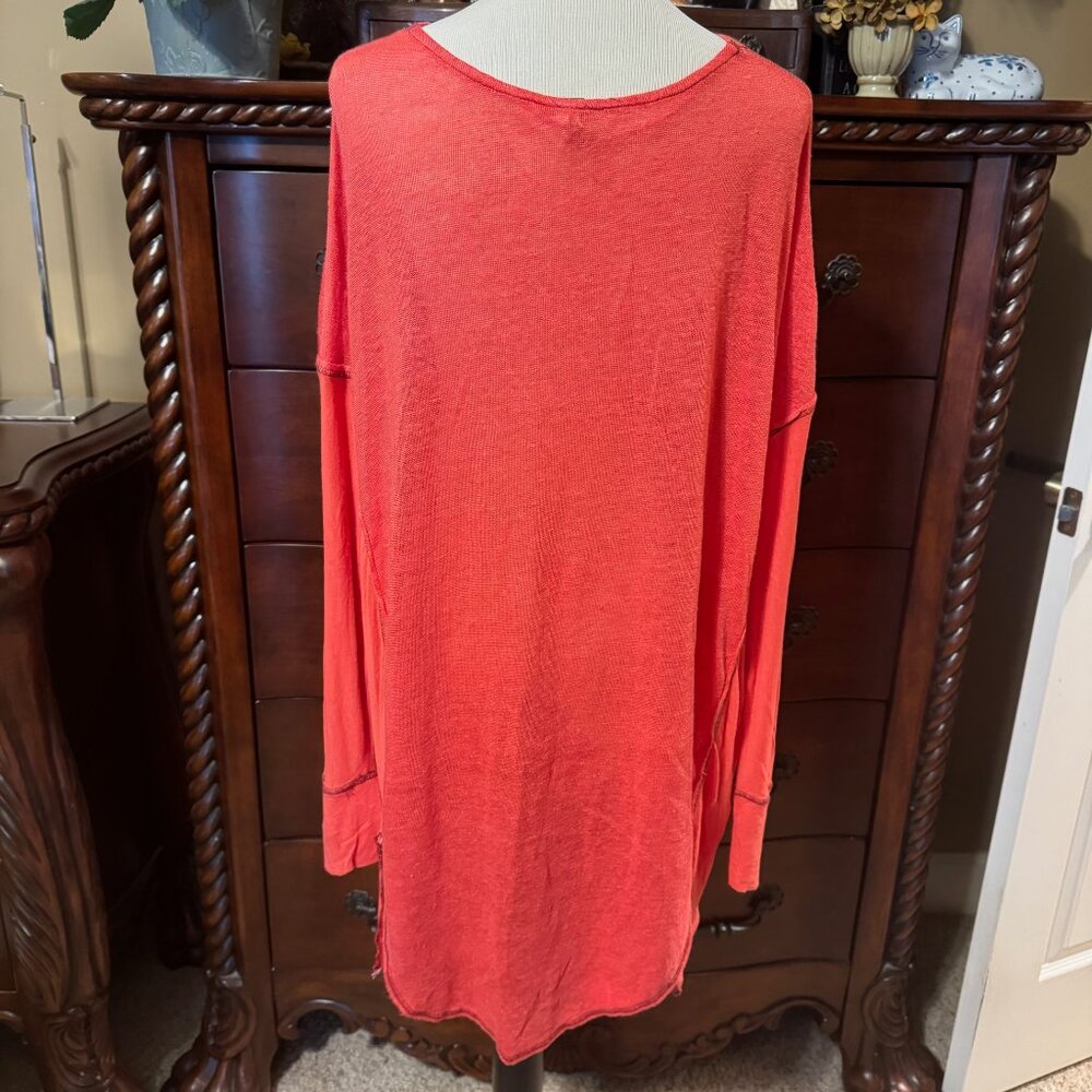 FREE PEOPLE We The Free Never Give Up Tee in Corally Red - Picture 5 of 9